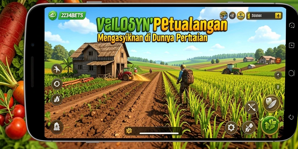 Tampilan gameplay menarik dalam dunia pertanian 1234BETS.