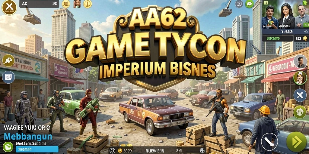 Tampilan gameplay seru dari AA62 dalam dunia Tycoon yang menantang.