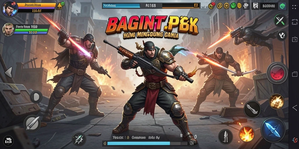 Tampilan gameplay pertarungan epik dari BAGINTA168.