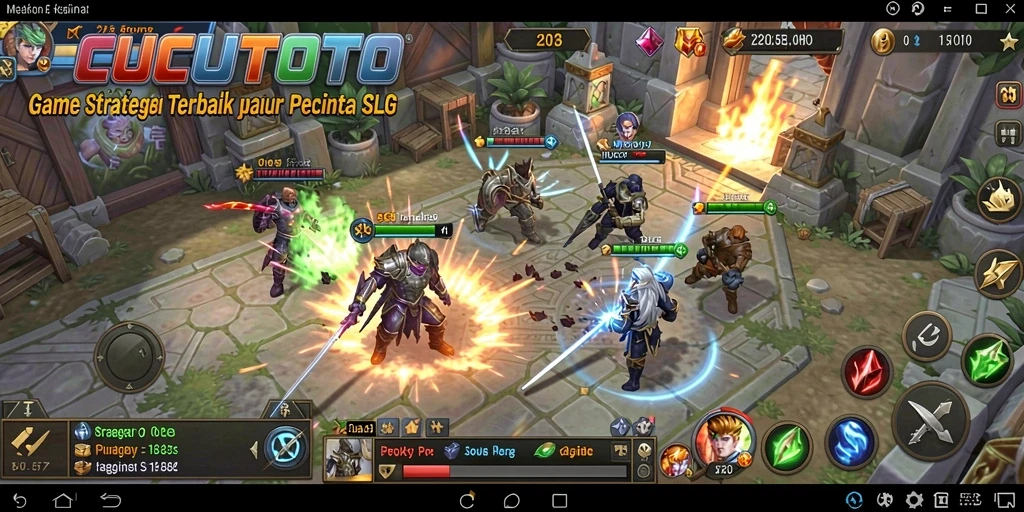 Tampilan gameplay menantang dalam CUCUTOTO dengan banyak strategi.