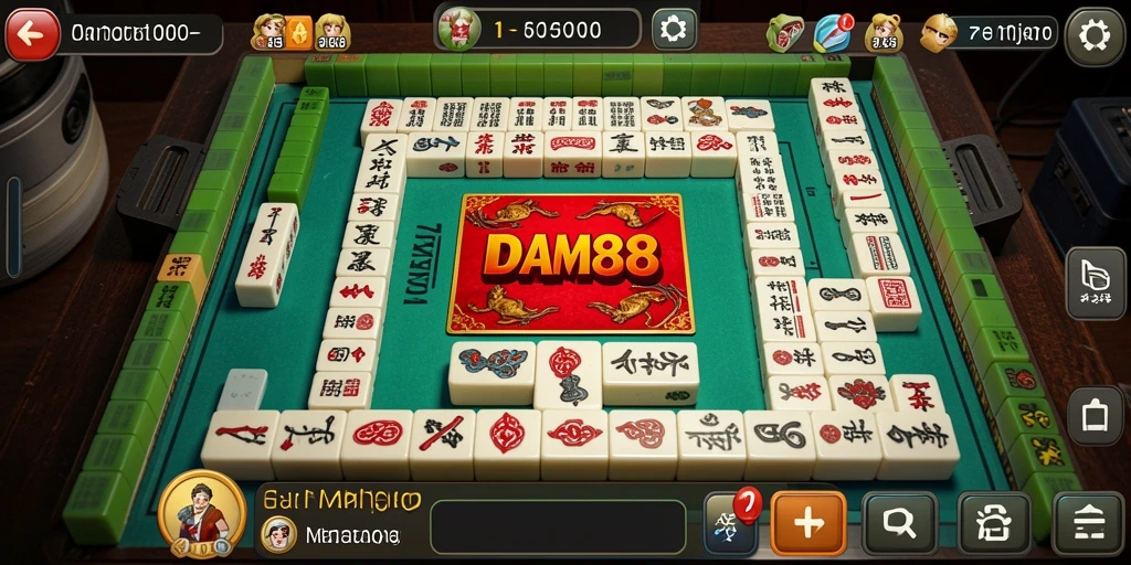 Tampilan gameplay Mahjong yang menarik di DAM88.