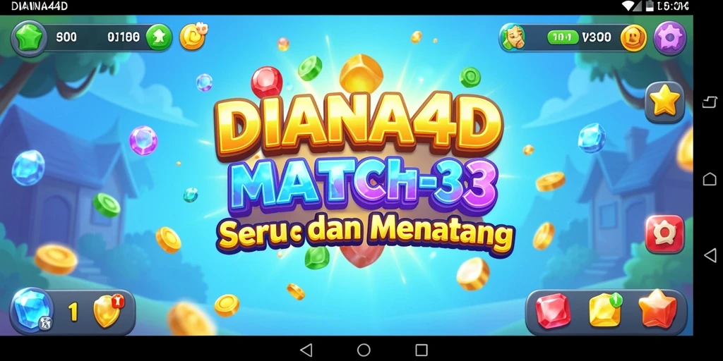 Gameplay DIANA4D menampilkan tantangan seru dan objek warna-warni.