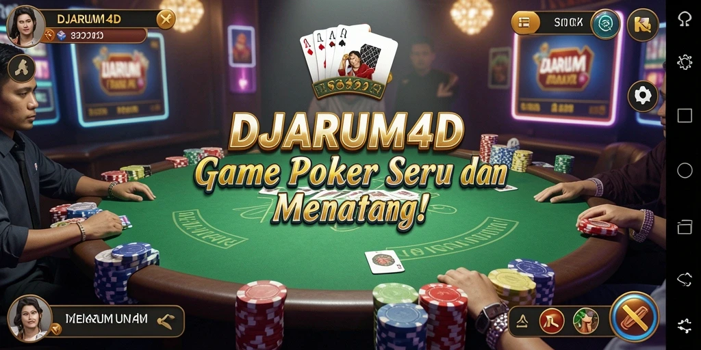 Tampilan gameplay seru dalam DJARUM4D yang menampilkan aksi Poker yang mendebarkan.