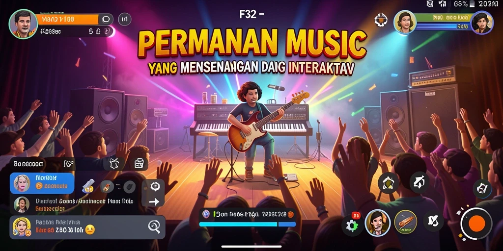 Tampilan gameplay F32 yang interaktif dan menawan.