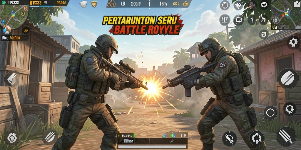 Tampilan aksi seru saat bermain <strong>FB333</strong> di arena Battle Royale.