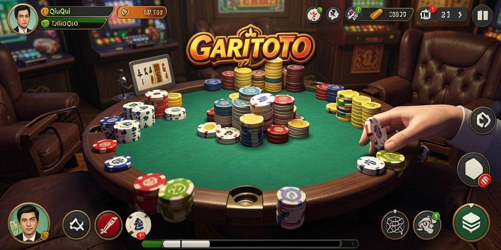 Screenshot GARITOTO menunjukkan gameplay seru QiuQiu.