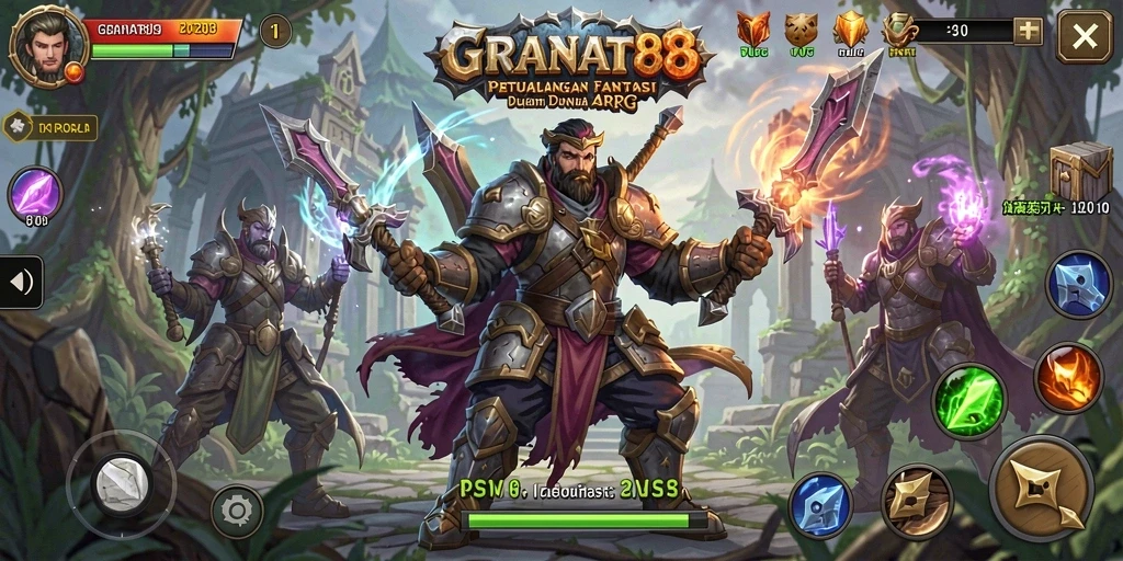 Tangkapan layar yang menampilkan aksi pertarungan seru di dalam game ARPG.