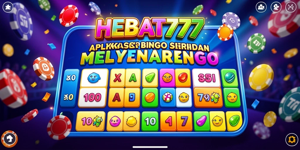Gameplay seru aplikasi Bingo HEBAT777 di layar ponsel.