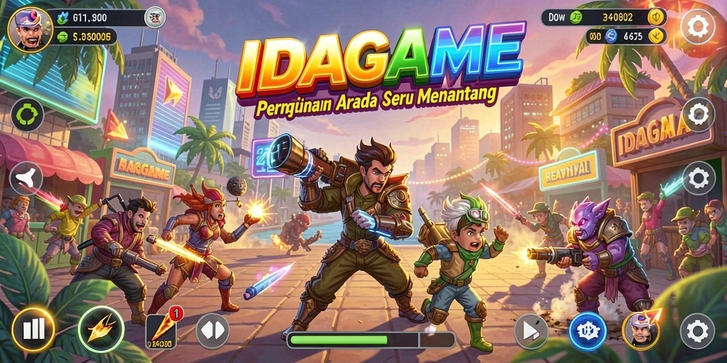 Tampilan gameplay seru dari IDAGAME yang memikat pemain.