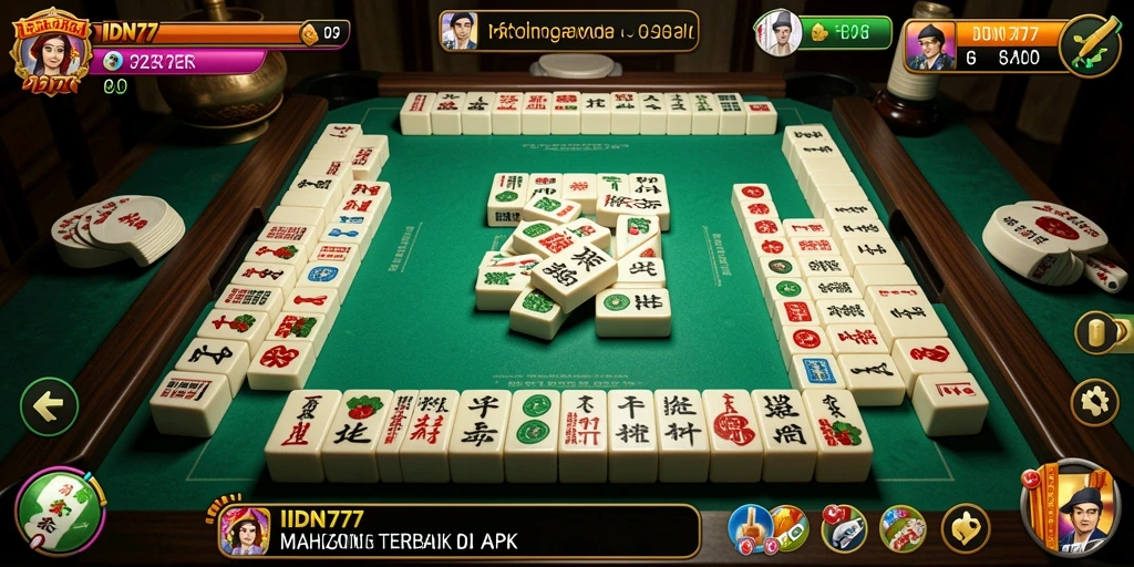 Tampilan gameplay dari IDN777 yang seru dan menantang dalam Mahjong.