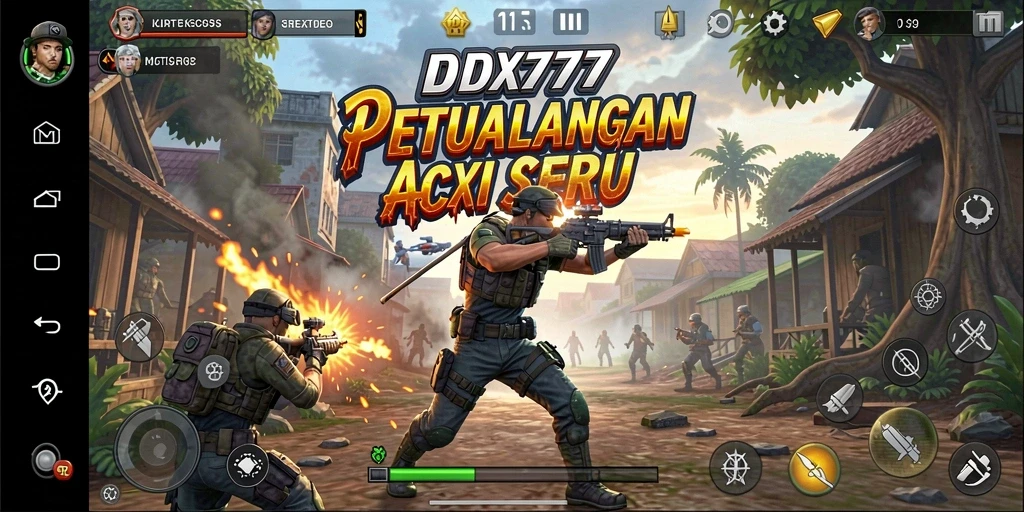 Tangkapan layar IDX777 menunjukkan aksi mendebarkan dari gameplay yang intens.