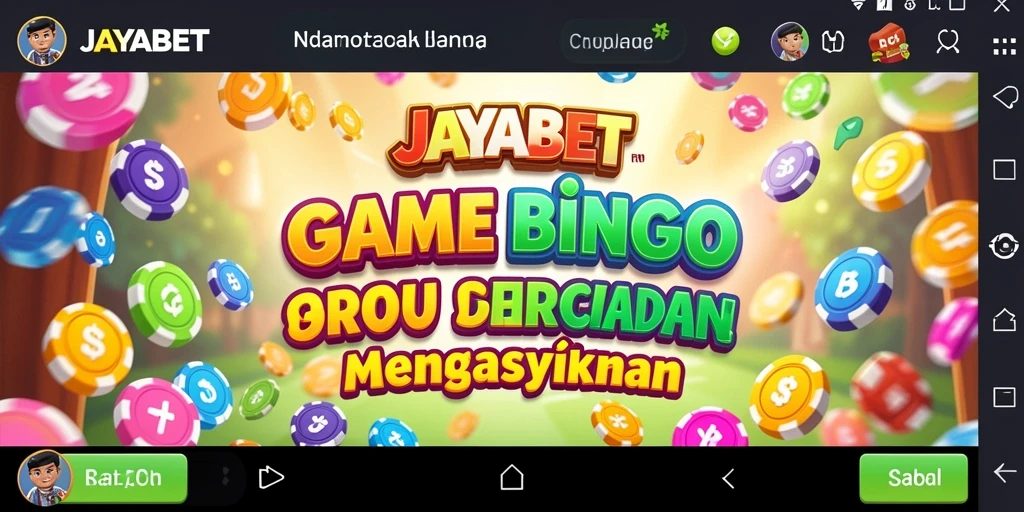 Screenshot utama JAYABET menampilkan gameplay Bingo yang seru.