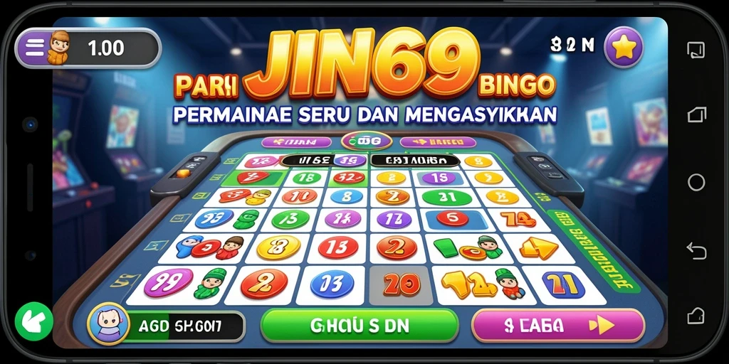Tampilan gameplay Bingo JIN69 yang penuh warna dan seru.