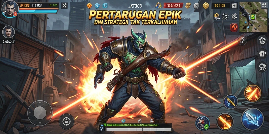 Tangkapan layar JKT303 menampilkan pertarungan mendebarkan dengan karakter yang kuat.