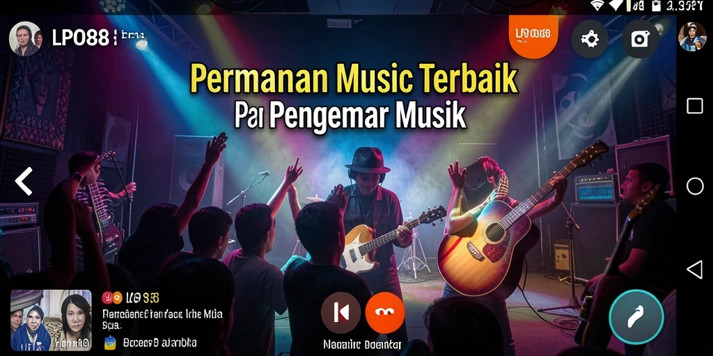 Screenshot LPO88 menampilkan antarmuka menarik saat gameplay musik.