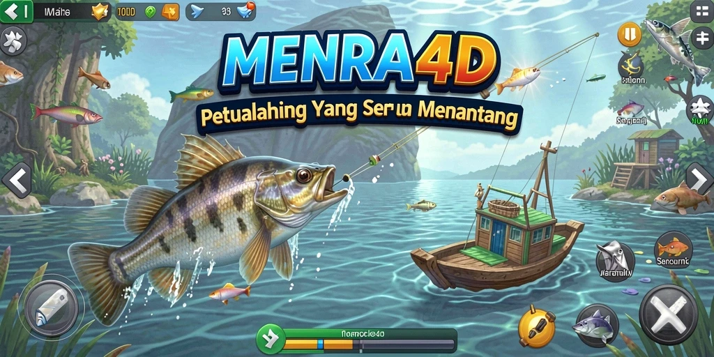 Tampilan luar biasa dari gameplay memancing di MENARA4D.