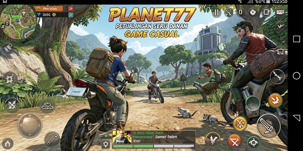 Tampilan gameplay PLANET77 yang seru dan menarik.