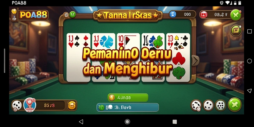 Tampilan gameplay dominonya sangat menarik dan interaktif.