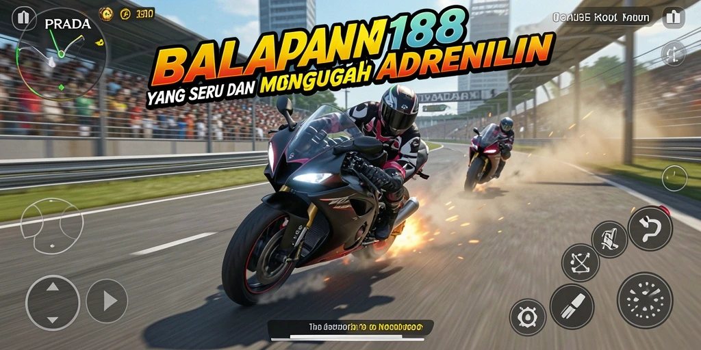 Tampilan menarik dari balapan motor seru di PRADA188.