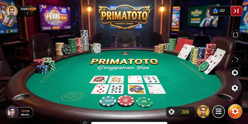 Screenshot gameplay Poker di PRIMATOTO yang menarik.