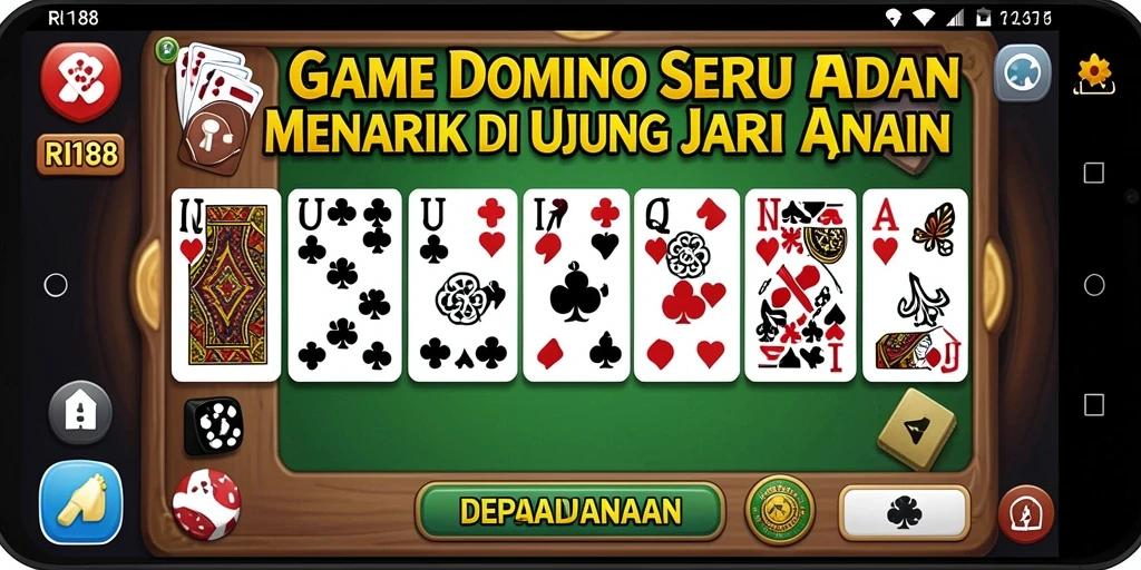 Screenshot gameplay RI188 menampilkan keseruan bermain Domino.