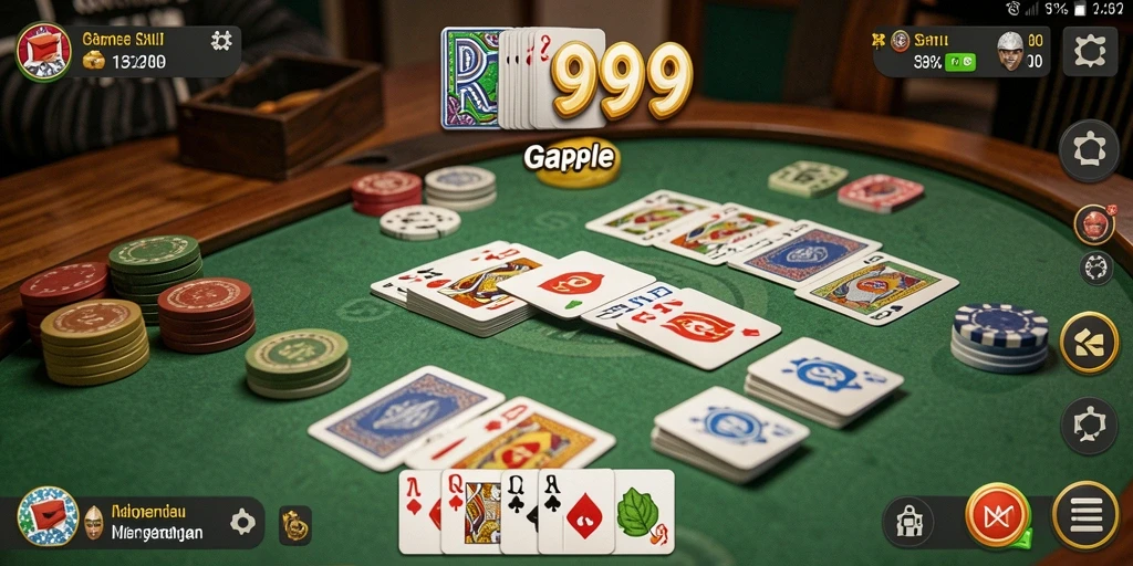 Screenshot menampilkan gameplay seru Gaple di RR999.