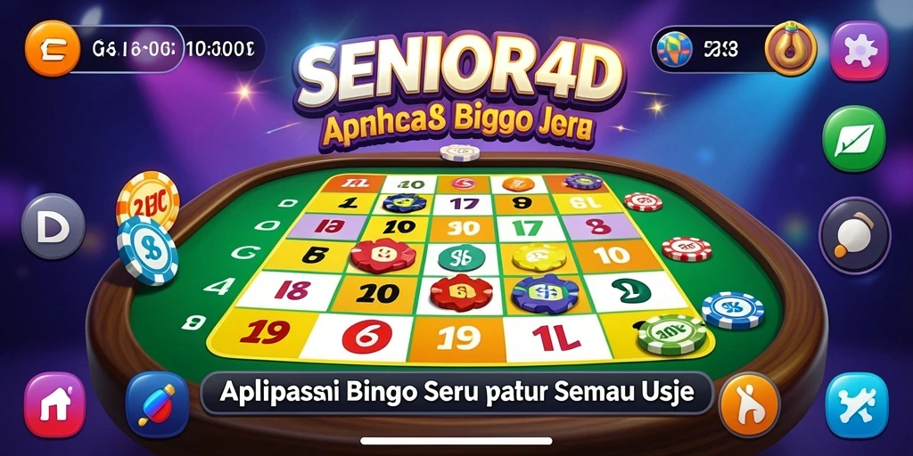 Screenshot gameplay Bingo di SENIOR4D menampilkan antarmuka yang cerah dan interaktif.