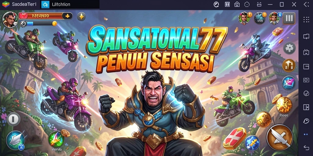 Screenshot gameplay SENSATIONAL77 yang penuh aksi di level baru.