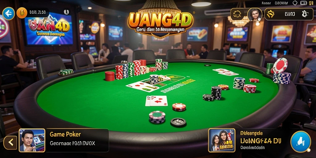 Tampilan gameplay UANG4D yang menegangkan dan seru.