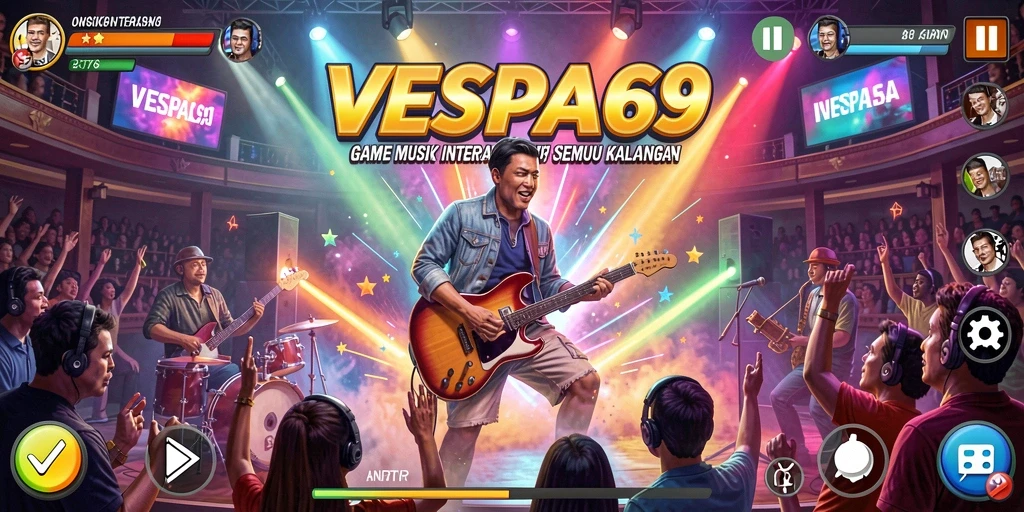 Tampilan gameplay VESPA69 yang mengasyikkan dan penuh warna.