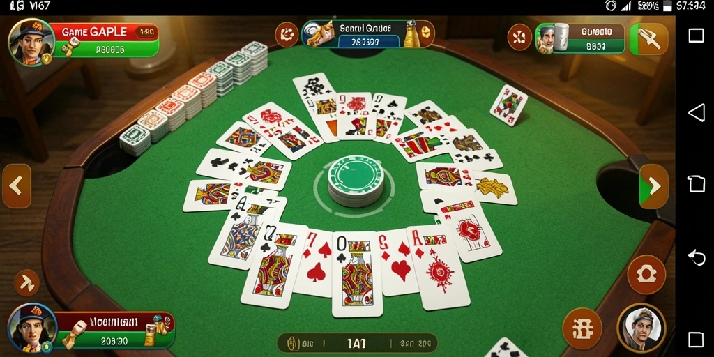 Tampilan gameplay Gaple yang seru dan interaktif di W67.