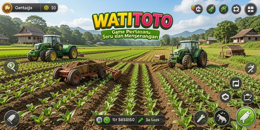 Screenshot tampilan gameplay seru dari WATITOTO saat bertani.