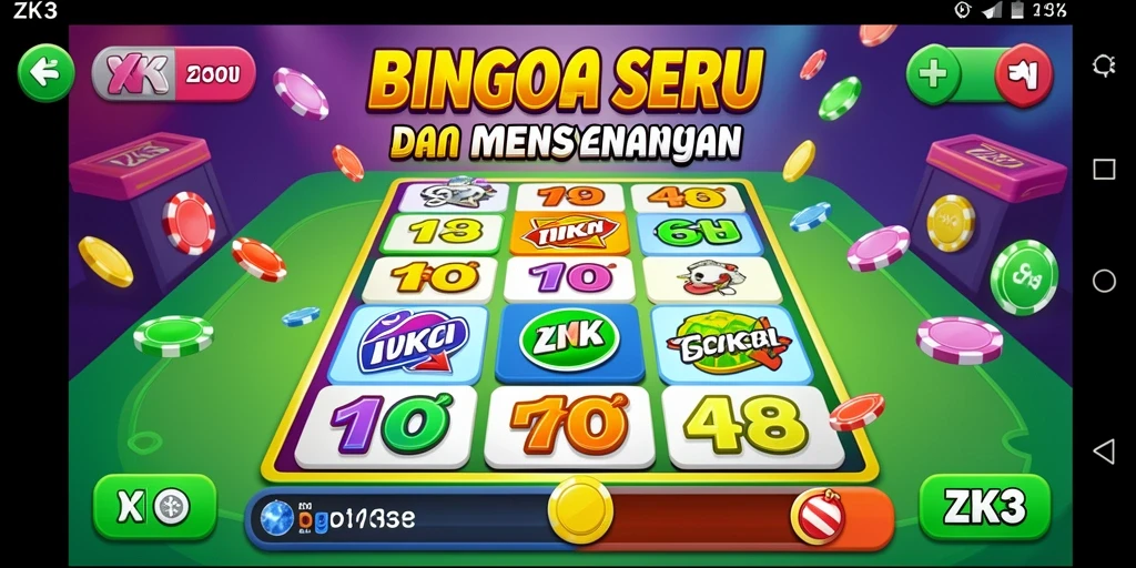 Tampilan permainan Bingo seru dan interaktif di ZK3.