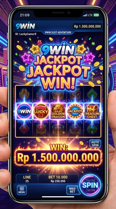 Tampilan antarmuka utama aplikasi 9win.